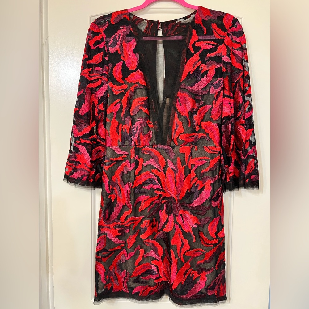 BCBGMaxAzria Red and Black Dress size 4